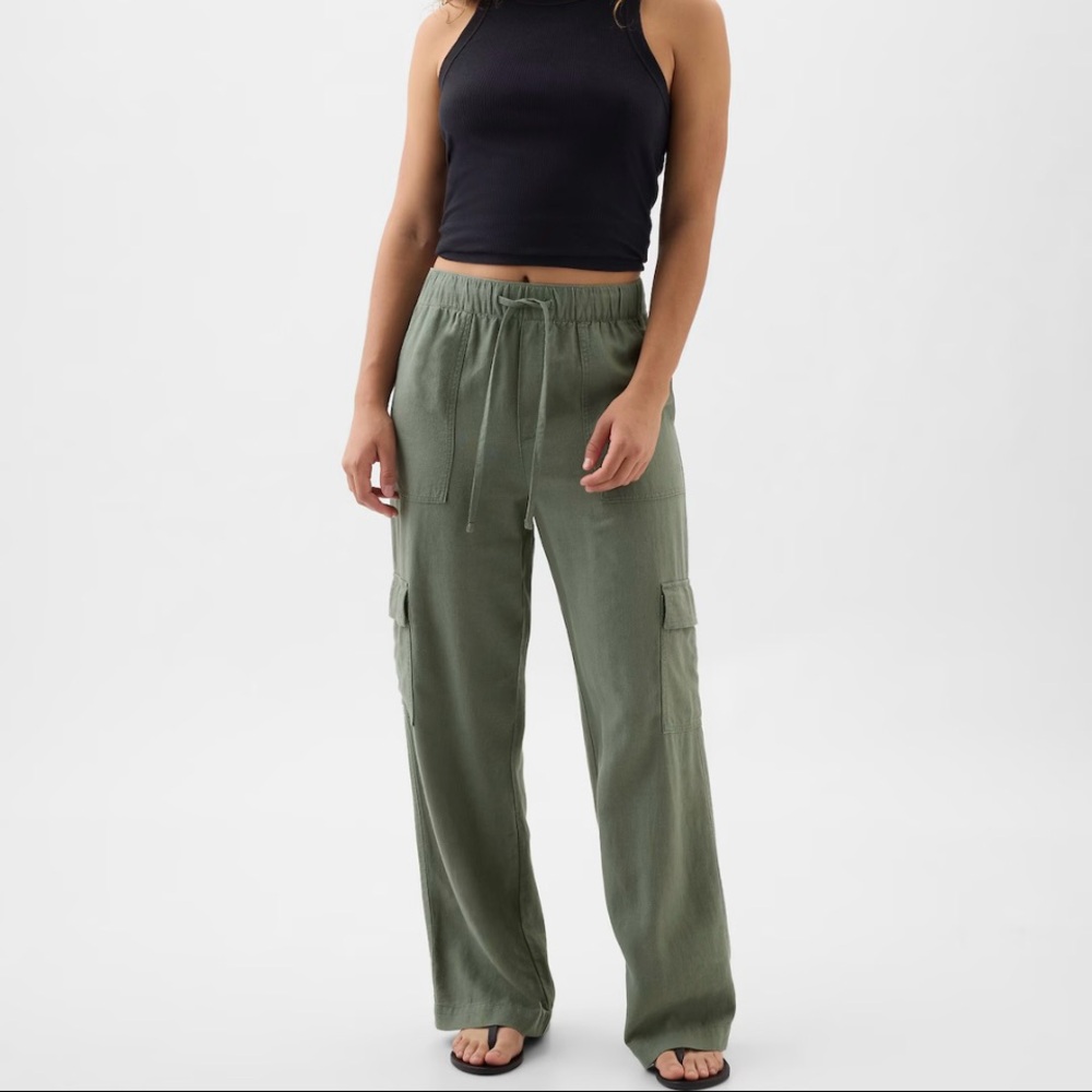 Linen/rayon cargo pants sz small Gap Factory.